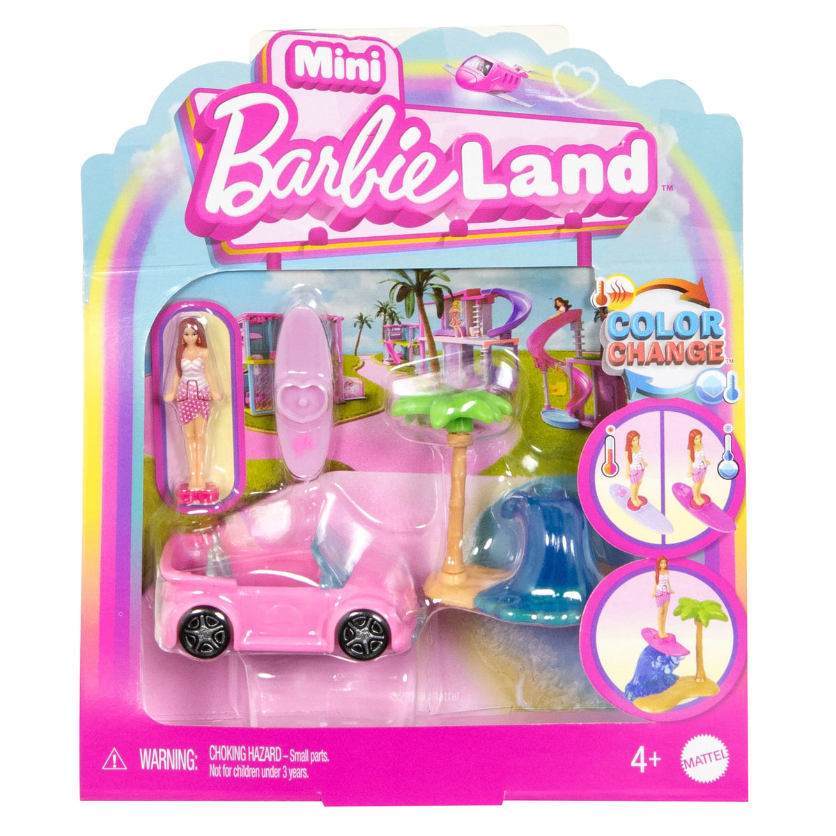Barbie Mini BarbieLand Veículo para Boneca Conversível Rosa com Mini Boneca