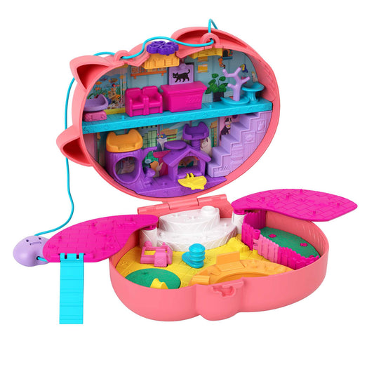 Polly Pocket Avec Shani Coffret Sac à Main Chat à Câliner