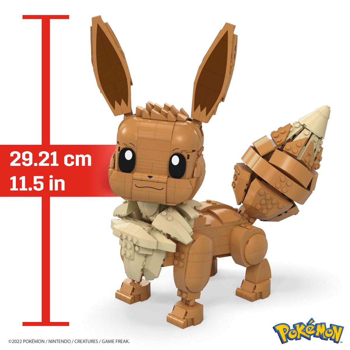 MEGA Pokémon Jumbo Eevee Toy Building Set, 11 Inches Tall