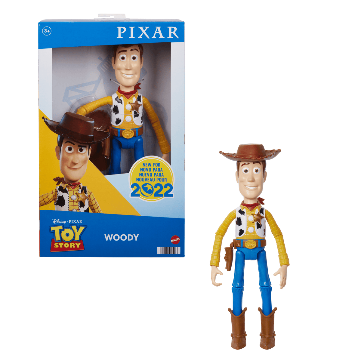 Disney Pixar Toy Story Large Woody Action Figure, Collectible Toy in 12-inch Scale
