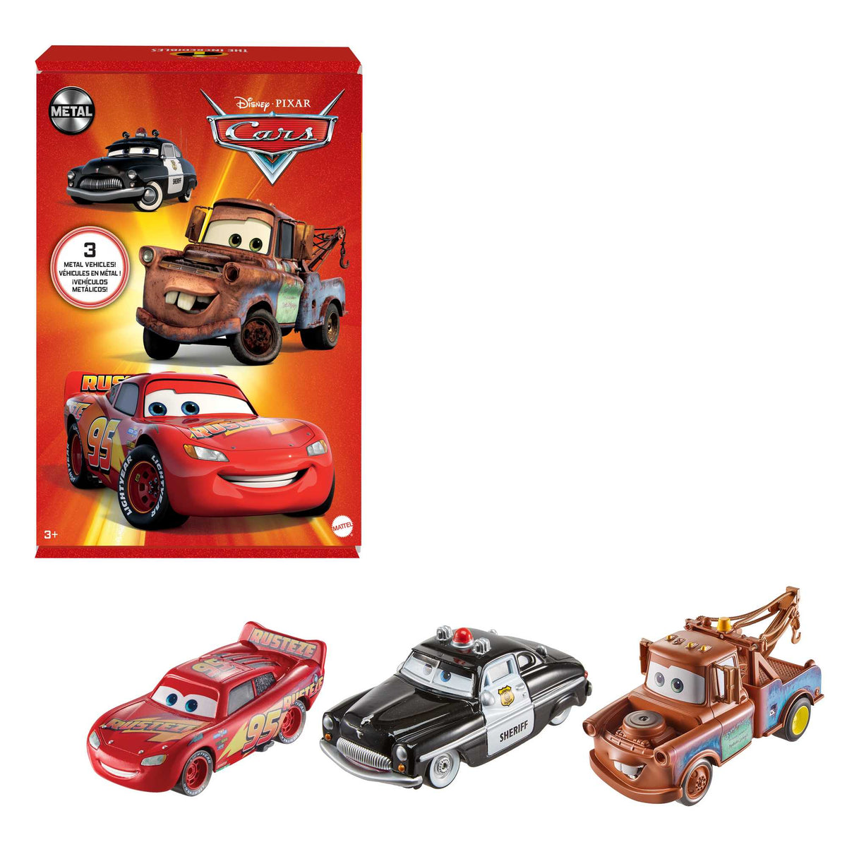 Disney And Pixar Cars Toys, 3 Die-Cast Vehicles, Radiator Springs
