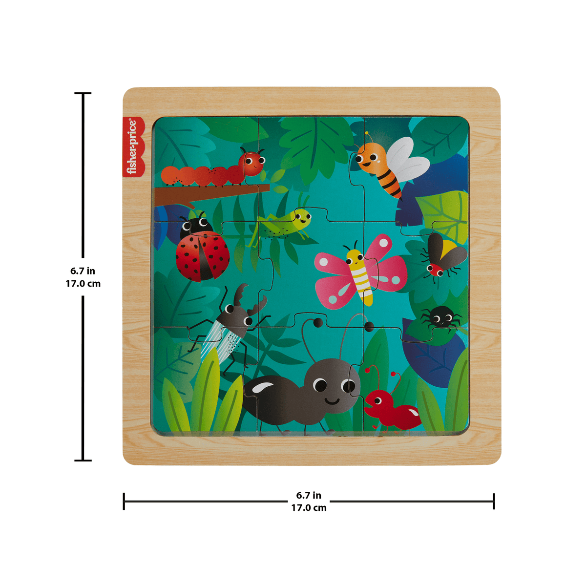 Fisher-Price Juguete para Bebés Rompecabezas Amigos de la Jungla de Madera