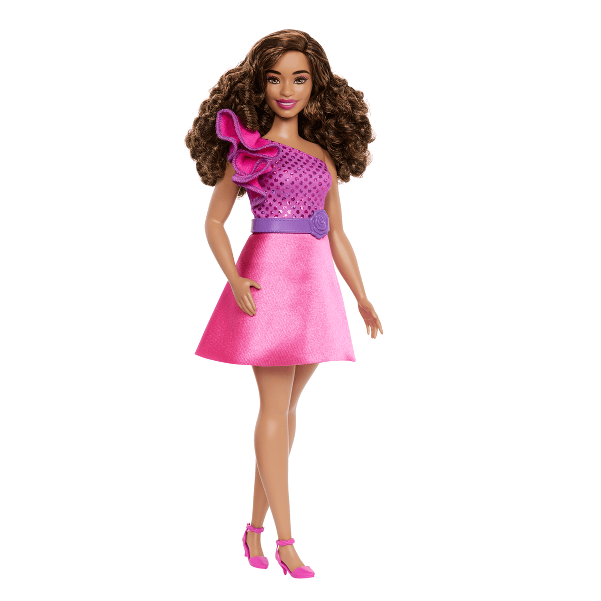 Barbie  Fashionistas  65Eanniversaire  Poupée225, Robe Rose Étinc.