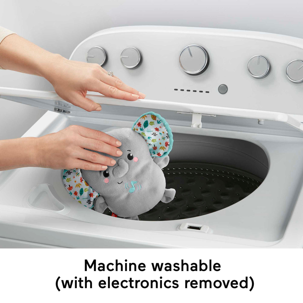 Fisher-Price Plush Elephant Baby Toy Sound Machine With Vibrations, Calming Vibes Soother
