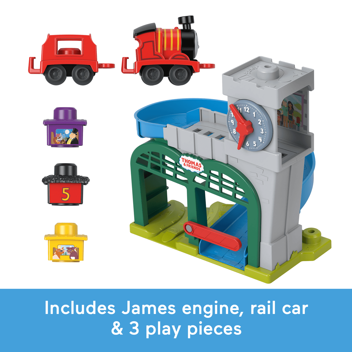 Thomas & Friends My First Knapford Station Train Playset For Toddlers, 6 Pieces