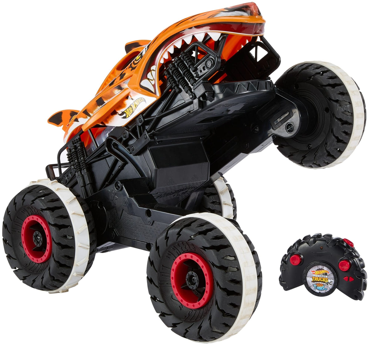 Hot Wheels Monster Trucks Vehículo a Control Remoto Tiger Shark Escala 1:15
